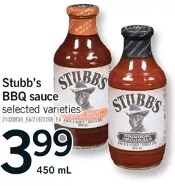 Fortinos STUBB'S BBQ SAUCE, 450 ML offer