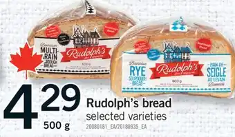 Fortinos RUDOLPH'S BREAD, 500 g offer