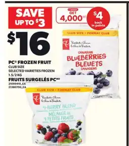 Independent Grocer PC FROZEN FRUIT, 1.5/2 KG offer