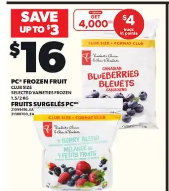 Independent Grocer PC FROZEN FRUIT, 1.5/2 KG offer