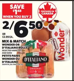 Independent Grocer WONDER OR D'ITALIANO ROLLS offer