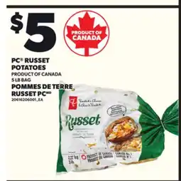 Independent Grocer PC RUSSET POTATOES, 5 LB BAG offer
