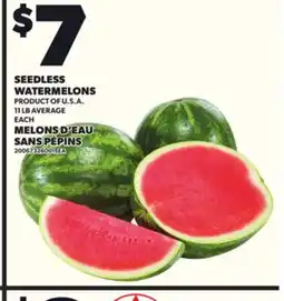 Independent Grocer SEEDLESS WATERMELONS, 11 LB AVERAGE offer