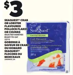 Independent Grocer SEAQUEST CRAB OR LOBSTER FLAVOURED POLLOCK FLAKES OR CHUNKS, 227 G offer
