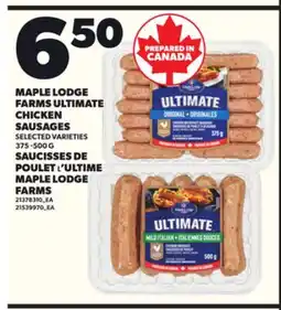Independent Grocer MAPLE LODGE FARMS ULTIMATE CHICKEN SAUSAGES, 375-500 G offer