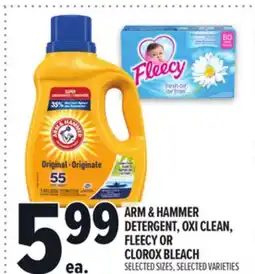 Metro ARM & HAMMER DETERGENT, OXI CLEAN, FLEECY OR CLOROX BLEACH offer