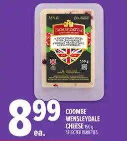 Metro COOMBE WENSLEYDALE CHEESE offer