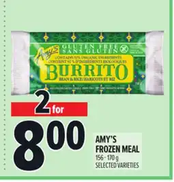 Metro AMY'S FROZEN MEAL offer