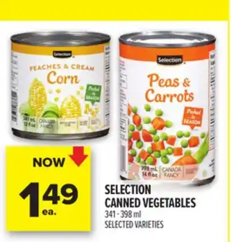 Metro SELECTION CANNED VEGETABLES offer