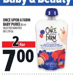 Metro ONCE UPON A FARM BABY PURÉE offer