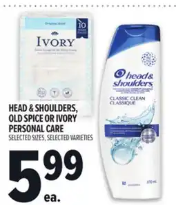 Metro HEAD & SHOULDERS, OLD SPICE OR IVORY PERSONAL CARE offer