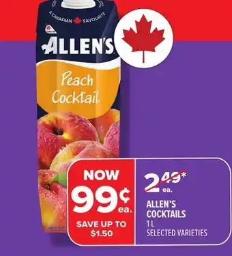 Metro ALLEN'S COCKTAILS offer