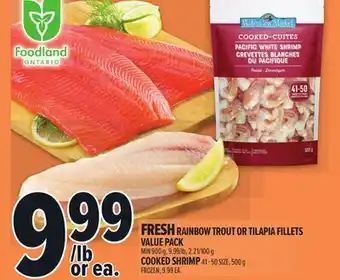 Metro FRESH RAINBOW TROUT OR TILAPIA FILLETS VALUE PACK offer