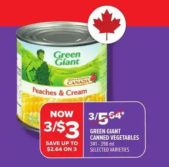Metro GREEN GIANT CANNED VEGETABLES offer