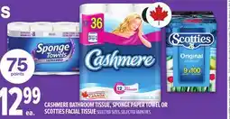 Metro CASHMERE BATHROOM TISSUE, SPONGE PAPER TOWEL OR SCOTTIES FACIAL TISSUE offer
