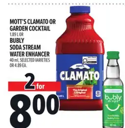 Metro MOTT'S CLAMATO OR GARDEN COCKTAIL offer