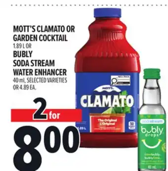 Metro MOTT'S CLAMATO OR GARDEN COCKTAIL offer