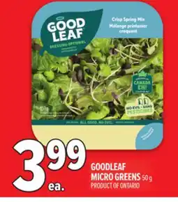 Metro GOODLEAF MICRO GREENS offer