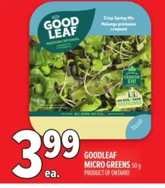 Metro GOODLEAF MICRO GREENS offer