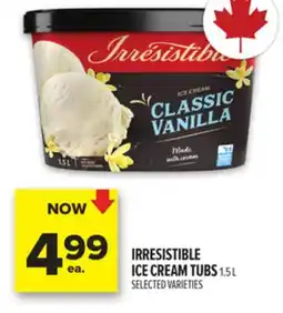 Metro IRRESISTIBLE ICE CREAM TUBS offer