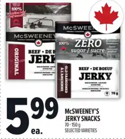 Metro MCSWEENEY'S JERKY SNACKS offer
