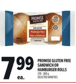 Metro PROMISE GLUTEN FREE SANDWICH OR HAMBURGER ROLLS offer