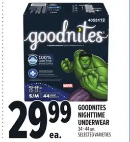 Metro GOODNITES NIGHTTIME UNDERWEAR offer