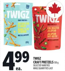Metro TWIGZ CRAFT PRETZELS offer