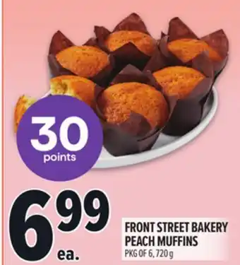 Metro FRONT STREET BAKERY PEACH MUFFINS offer