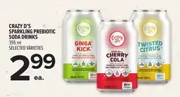 Metro CRAZY D'S SPARKLING PREBIOTIC SODA DRINKS offer