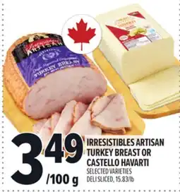 Metro IRRESISTIBLES ARTISAN TURKEY BREAST OR CASTELLO HAVARTI offer