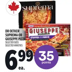 Metro DR OETKER SUPREMA OR GIUSEPPE PIZZA offer