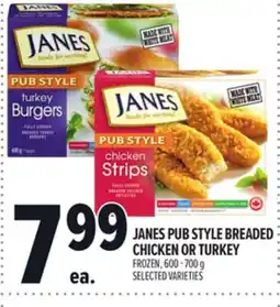 Metro JANES PUB STYLE BREADED CHICKEN OR TURKEY offer