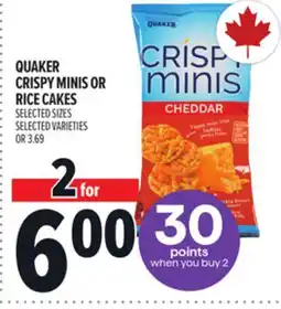 Metro QUAKER CRISPY MINIS OR RICE CAKES offer