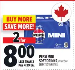 Metro PEPSI MINI SOFT DRINKS offer