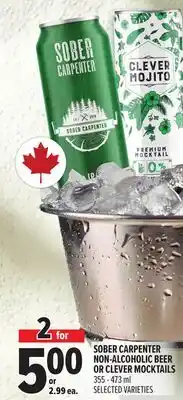 Metro SOBER CARPENTER NON-ALCOHOLIC BEER OR CLEVER MOCKTAILS offer