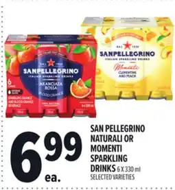 Metro SAN PELLEGRINO NATURALI OR MOMENTI SPARKLING DRINKS offer