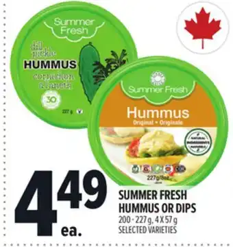 Metro SUMMER FRESH HUMMUS OR DIPS offer