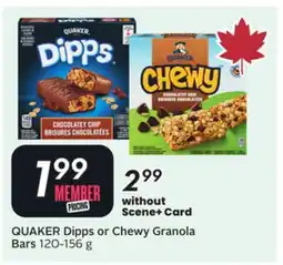 Sobeys QUAKER Dipps or Chewy Granola Bars offer
