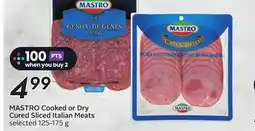 Sobeys MASTRO Cooked or Dry Cured Sliced Italian Meats offer