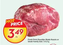 Sobeys Fresh Pork Shoulder Blade Roasts or Steak offer