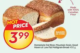 Sobeys Homestyle Oat Bran, Mountain Grain, Good Haven or Low Fat Multigrain Bread offer