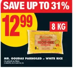 No Frills MR. GOUDAS PARBOILED or WHITE RICE riz offer