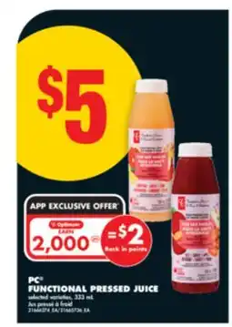 No Frills PC FUNCTIONAL PRESSED JUICE, 333 mL offer