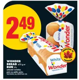 No Frills WONDER BREAD, 675 g or BUN, 8's offer