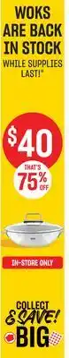 No Frills WOKS ARE BACK IN STOCK offer
