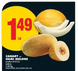 No Frills CANARY or HAMI MELONS offer