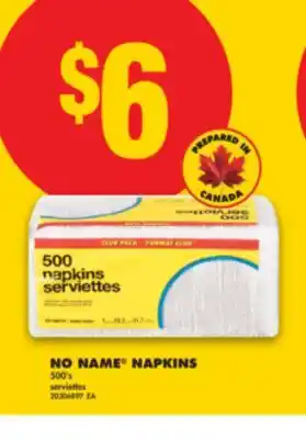 No Frills NO NAME NAPKINS, 500' s offer