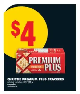 No Frills CHRISTIE PREMIUM PLUS CRACKERS, 450/500 g offer