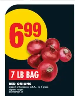 No Frills RED ONIONS, 7 LB BAG offer